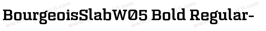 BourgeoisSlabW05 Bold Regular字体转换